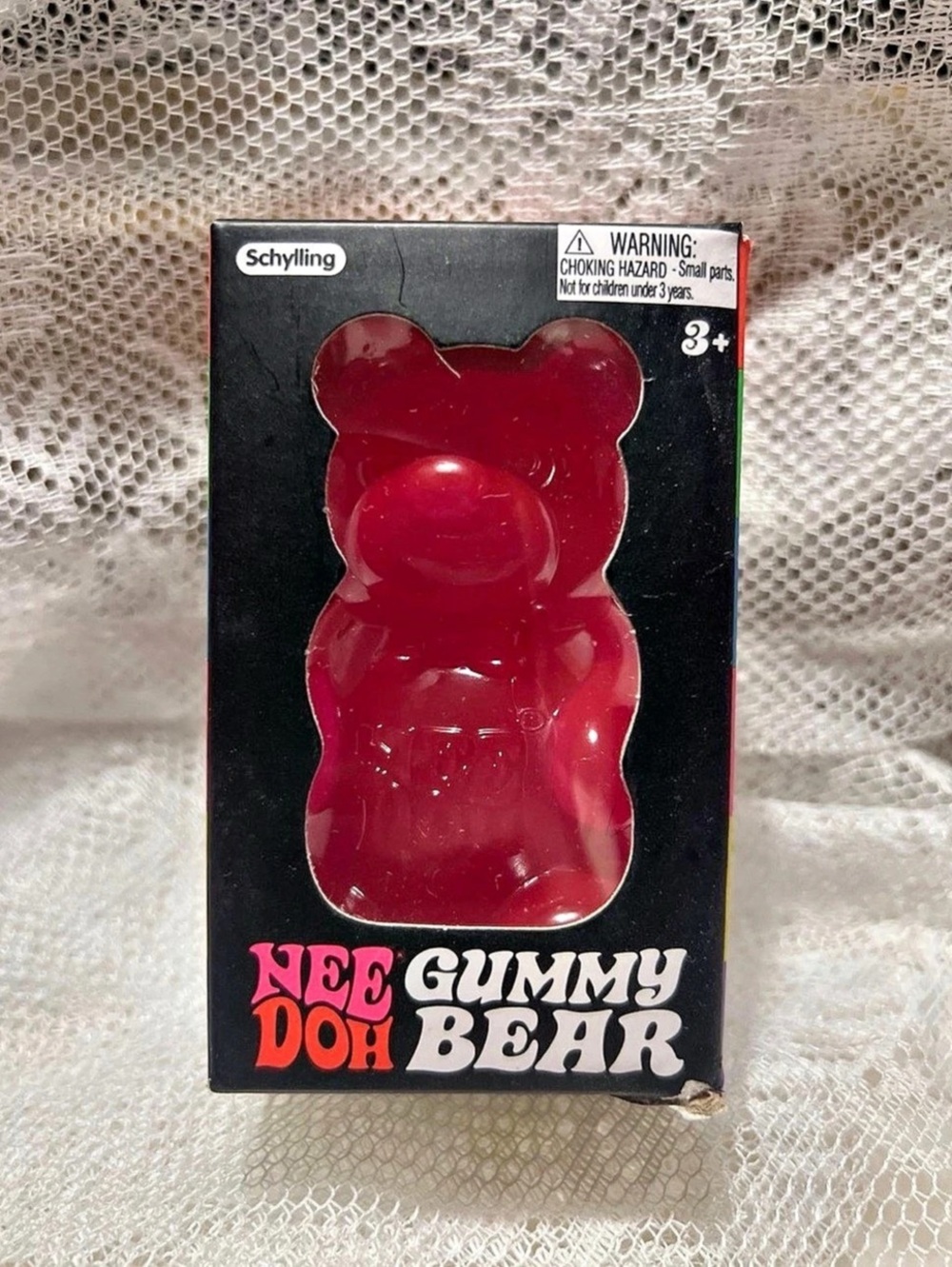 NIB Schylling NeeDoh Gummy Bear Gummy Bear Fidget Toy in PINK HTF